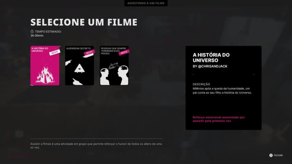 escolha filme