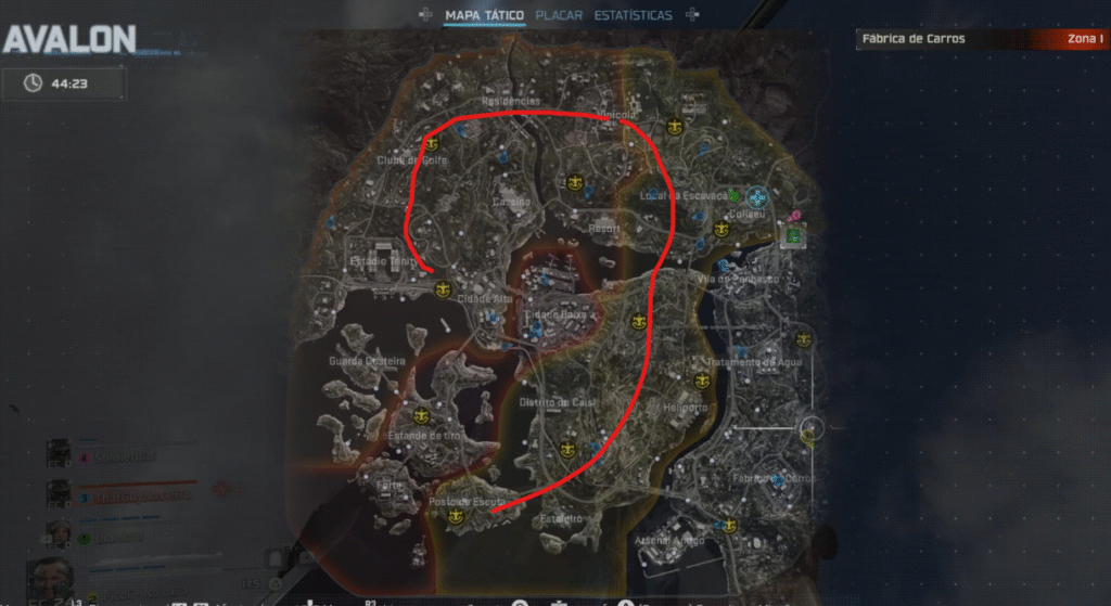 pela vinicula até área 3