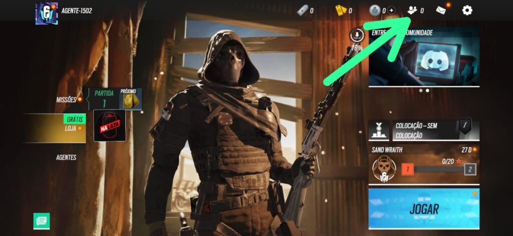 Raibow Six Mobile - adicionar amigos