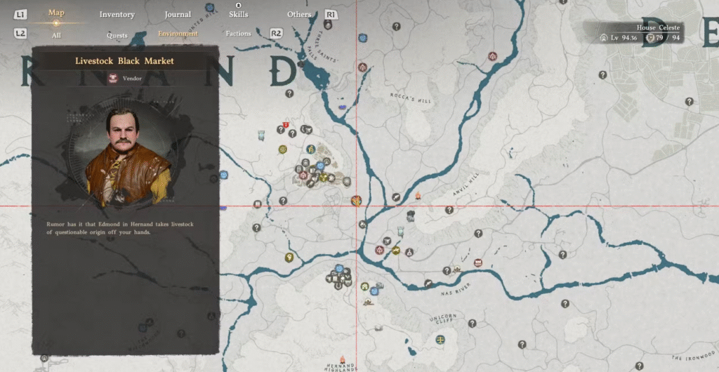 localização do mercador