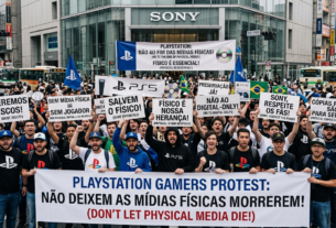 protesto contra sony playstation